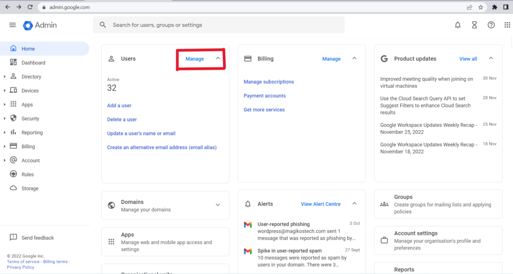 Rectify misspelled usernames - admin console manage