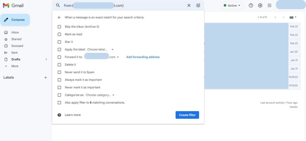select criteria
